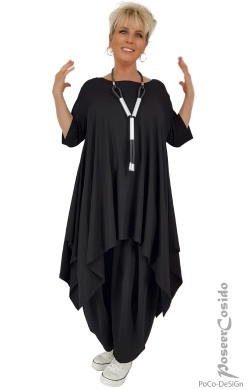 Vera KA Longshirt Kleid schwarz