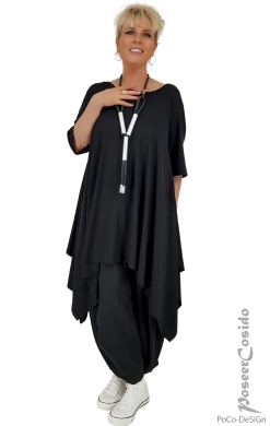 Vera KA Longshirt Kleid schwarz