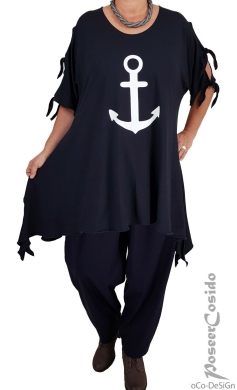 Limba Longshirt Tunika maritim Anker