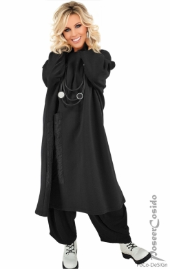 Lenora Kleid Baumwolle schwarz