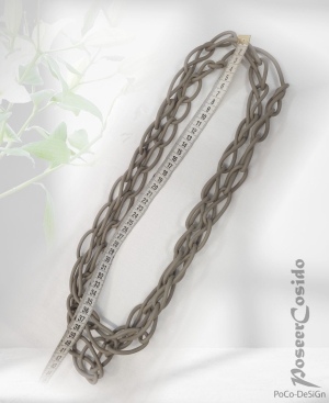 Halskette Lagenlook Kautschuk fuchsia cyclam