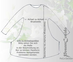 Big Size Tunika Shirt Leaves fuchsia schwarz