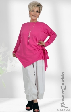 Italy Long-Shirt Tunika pink 40-46
