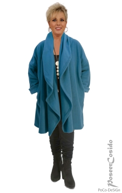 Britta Lagenlook Fleece Mantel-Jacke diverse Farben