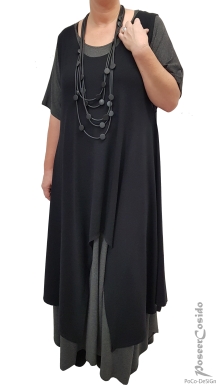 Maja berwurf-Kleid schwarz