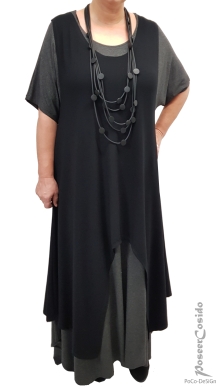 Maja berwurf-Kleid schwarz