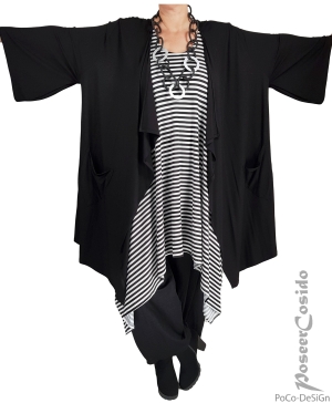 Julie Chasuble Shirt-Jacke schwarz oder lila
