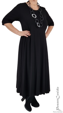 Round Kleid Lagenlook schwarz