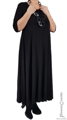 Round Kleid Lagenlook schwarz