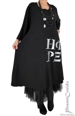 Hope Kleid schwarz silber