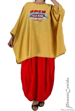 Open Your Mind Malin Print Longshirt Tunika Oversize