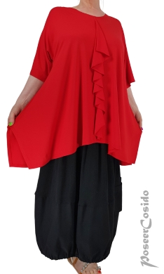 Kyra Longshirt schwarz rot